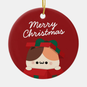 Niedlicher Spaß frohe Weihnachten Keramik Ornament