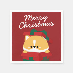 Niedlicher Spaß frohe Weihnachten Serviette