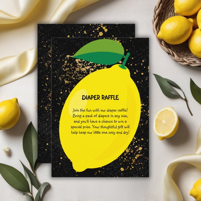 Niedlicher Spaß Gelbe Lemon Gold Glitzer Kinderdus Begleitkarte (Von Creator hochgeladen)