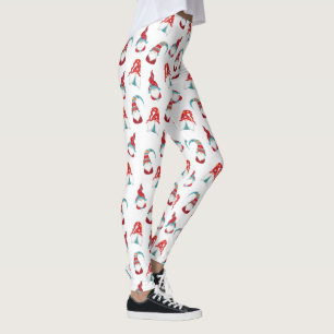 Niedlicher Spaß Gnome Elf Modernes Nordic Muster W Leggings