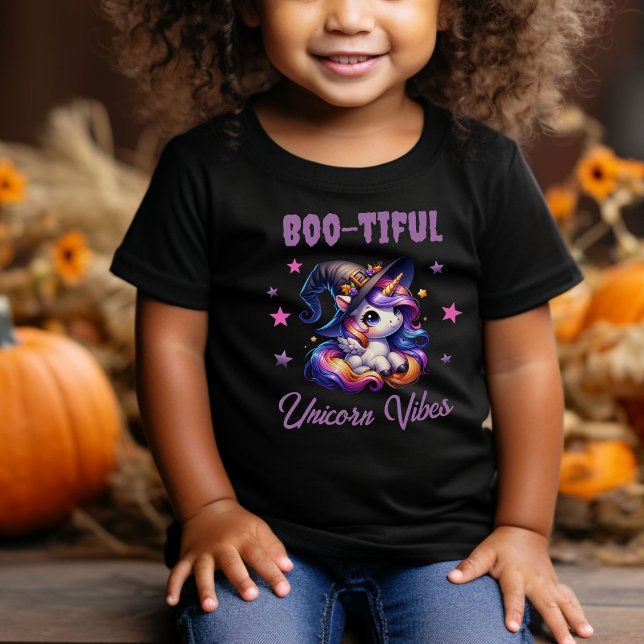 Niedlicher Spaß Halloween Einhorn Wundermädchen Baby T-shirt (Von Creator hochgeladen)