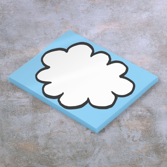 Niedlicher Spaß Moderne, einfache Gedanken Cloud Post-it Klebezettel (Cute Fun Modern Simple Thought Cloud Post-it Notes)