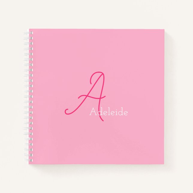 Niedlicher Spaß Modernes, einzigartiges Girly Pink Notizbuch (Vorderseite)