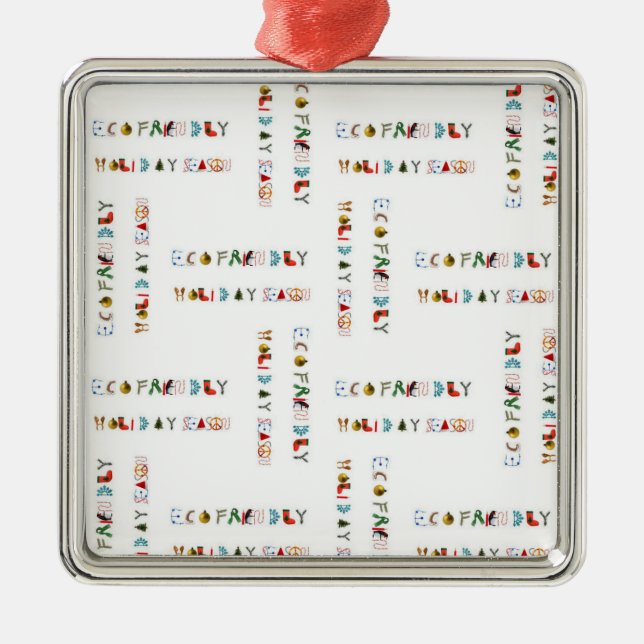 Niedlicher Spaß Ökologische Urlaubssaison Ornament Aus Metall (Vorne)