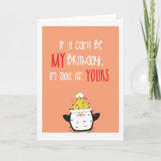 Niedlicher Spaß Pinguin Glückwunsch zum Geburtstag Karte