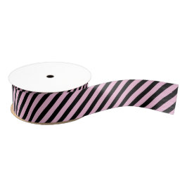Niedlicher Spaß Pink Black Strip Halloween Ripsband