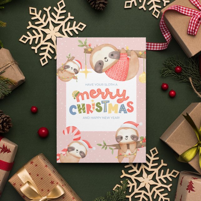 Niedlicher Spaß Trendy Frohe Weihnachtslieder Feiertagskarte (Von Creator hochgeladen)