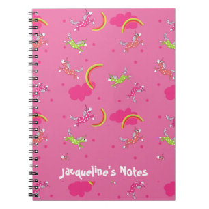 Niedlicher Spaß Unicorns Regenbogen Rosa Cartoon  Notizblock