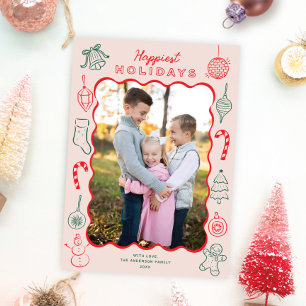 Niedlicher Spaß Weihnachten Doodles Foto