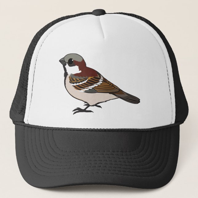 Niedlicher Spatz Truckerkappe (Vorderseite)