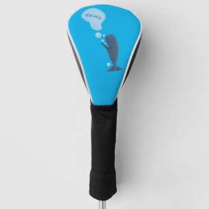 Niedlicher Spermienwal bläst Blasen Cartoon Golf Headcover