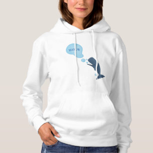Niedlicher Spermienwal bläst Blasen Cartoon Hoodie