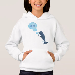 Niedlicher Spermienwal bläst Blasen Cartoon Hoodie