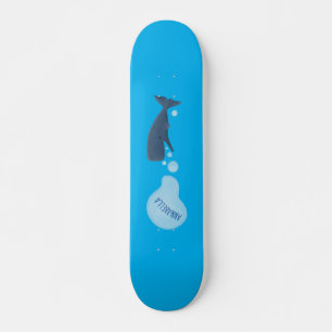 Niedlicher Spermienwal bläst Blasen Cartoon Skateboard