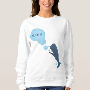 Niedlicher Spermienwal bläst Blasen Cartoon Sweatshirt