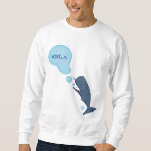 Niedlicher Spermienwal bläst Blasen Cartoon Sweatshirt