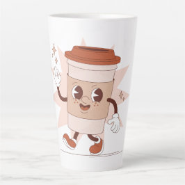 Niedlicher, spielerischer Coffee Cartoon Milchtasse