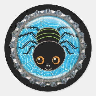Niedlicher Spinnenhalterung Runder Aufkleber