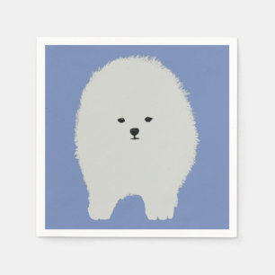 Niedlicher Spitz Hund, Fluffy Hund Art Paper Napki Serviette