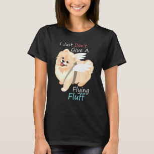 Niedlicher Spitz Hund ich gebe keinen fliegenden F T-Shirt