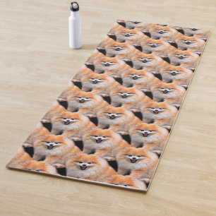 Niedlicher Spitz Hund Yogamatte