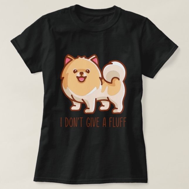 Niedlicher Spitz Pom ich nicht geben einen Flausch T-Shirt (Design vorne)