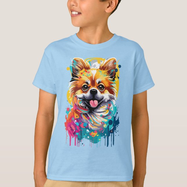 Niedlicher Spitz - Spitz Dog T - Shirt Pom Pom (Vorderseite)