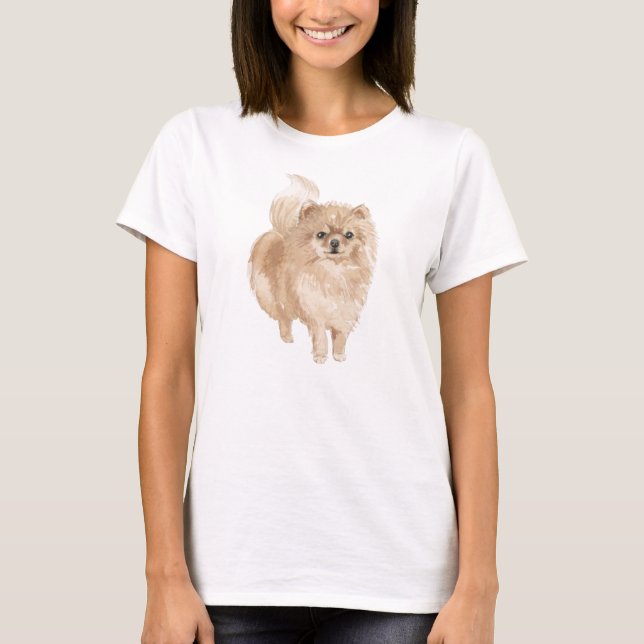 Niedlicher Spitz T-Shirt (Vorderseite)