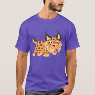 Niedlicher spöttischer Cartoonbobcat-T - Shirt