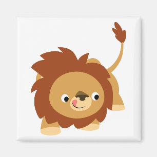 Niedlicher Sprightly Cartoon-Löwe-Magnet Magnet