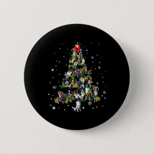 Niedlicher Sprollie Hund Weihnachtsbaum Geschenk W Button