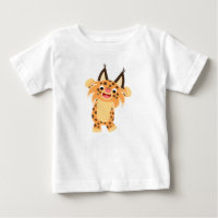 Niedlicher Spunky Cartoon Bobcat Baby T - Shirt
