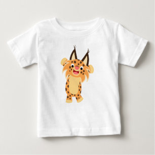 Niedlicher Spunky Cartoon Bobcat Baby T - Shirt