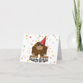 Niedlicher Squatchy Birthday Bigfoot Karte