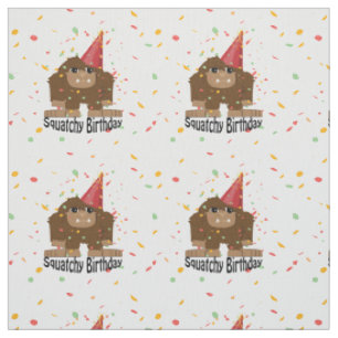 Niedlicher Squatchy Birthday Bigfoot Stoff