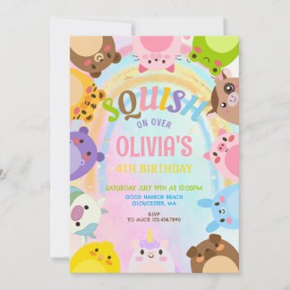 Niedlicher Squishmallow Geburtstag Einladung