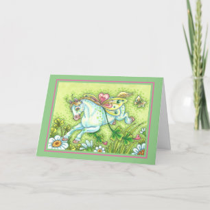 NIEDLICHER ST. PATRICK'S DAY FLYING IRISH PONY, FA FEIERTAGSKARTE