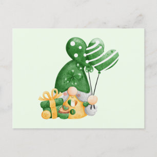 Niedlicher St. Patrick's Day Gnome Postkarte