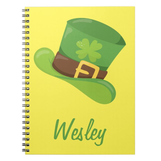 Niedlicher St. Patrick's Day Hat Notizblock (Vorderseite)