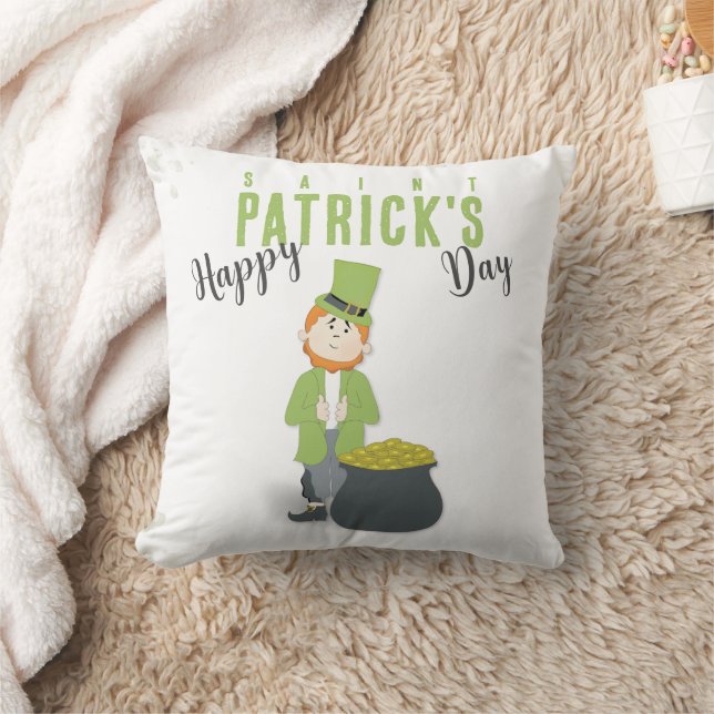 Niedlicher St. Patrick's Day Leprechaun Custom Kissen (Decke)