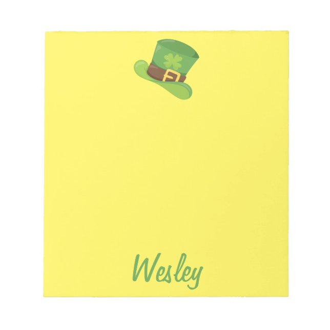 Niedlicher St. Patrick's Day Notizblock (Vorderseite)