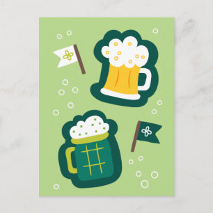 Niedlicher St. Patrick's Day Trinken Sie auf uns Postkarte