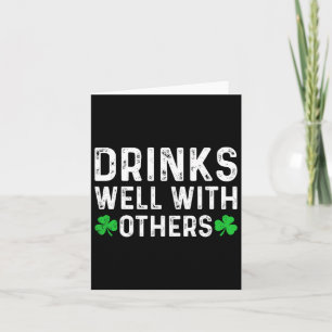 Niedlicher St. Patricks Day trinken Vintage Geträn Karte