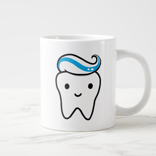 Niedlicher Stand mit Toothpaste Jumbo-Tasse (Rechts)