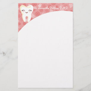 Niedlicher Stand - Rosa Personalisierte Stationier Briefpapier
