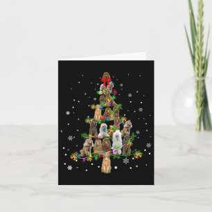 Niedlicher Standard Poodle Dog Weihnachtsbaum Gesc Karte