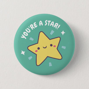 Niedlicher Star-Doodle Button