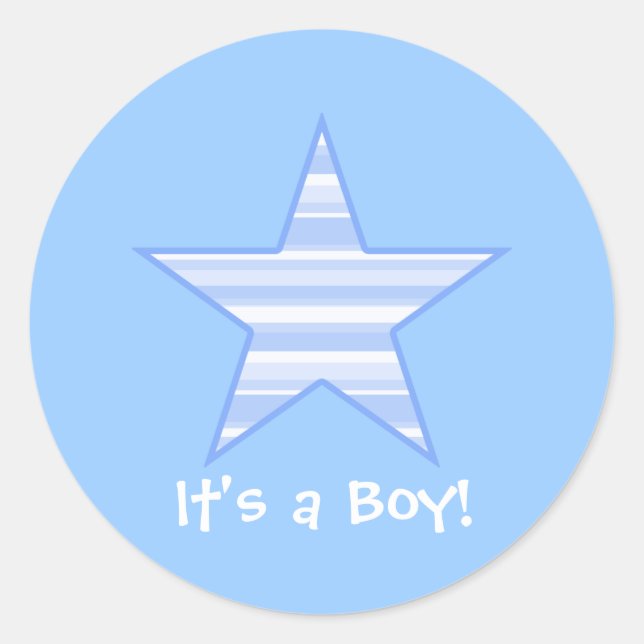 Niedlicher Star, es ist ein Boy Sticker (Vorderseite)