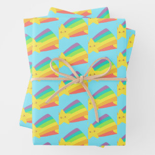 Niedlicher Star-Regenbogen Geschenkpapier Set