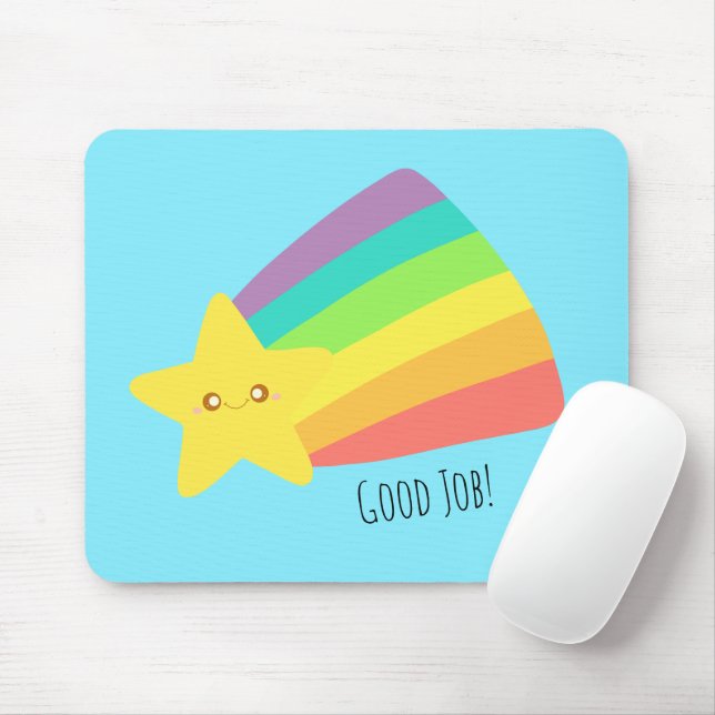 Niedlicher Star-Regenbogen Mousepad (Mit Mouse)